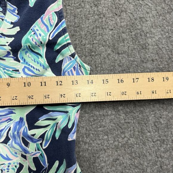 Lilly Pulitzer Sherryn Shift Dress Womens XXS Navy Floral Swim Shady Sleeveless - Picture 4 of 5